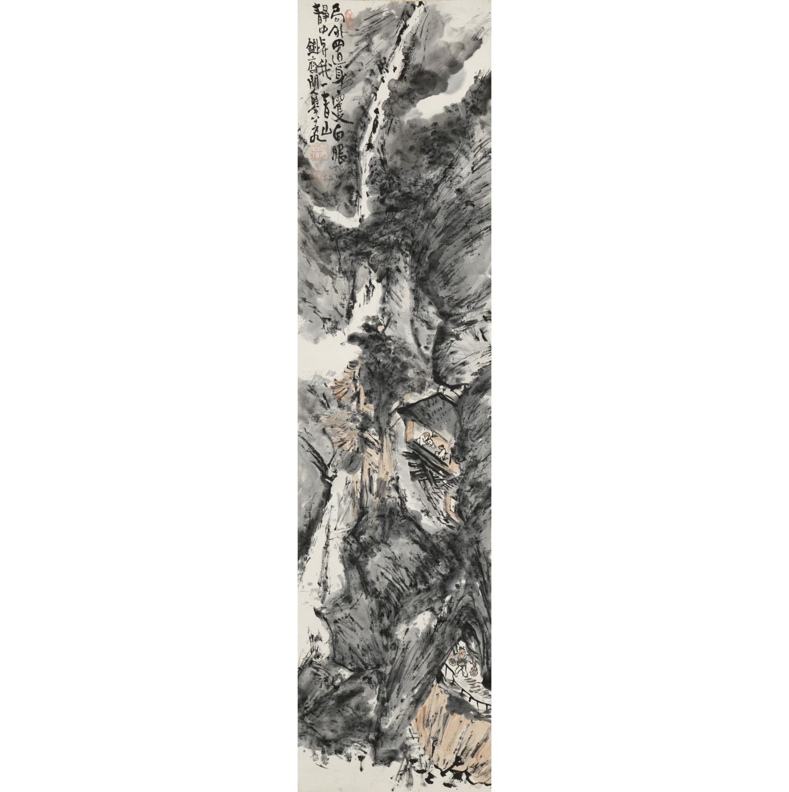 Tomioka Tessai (1836–1924) , Dwelling among Mountains