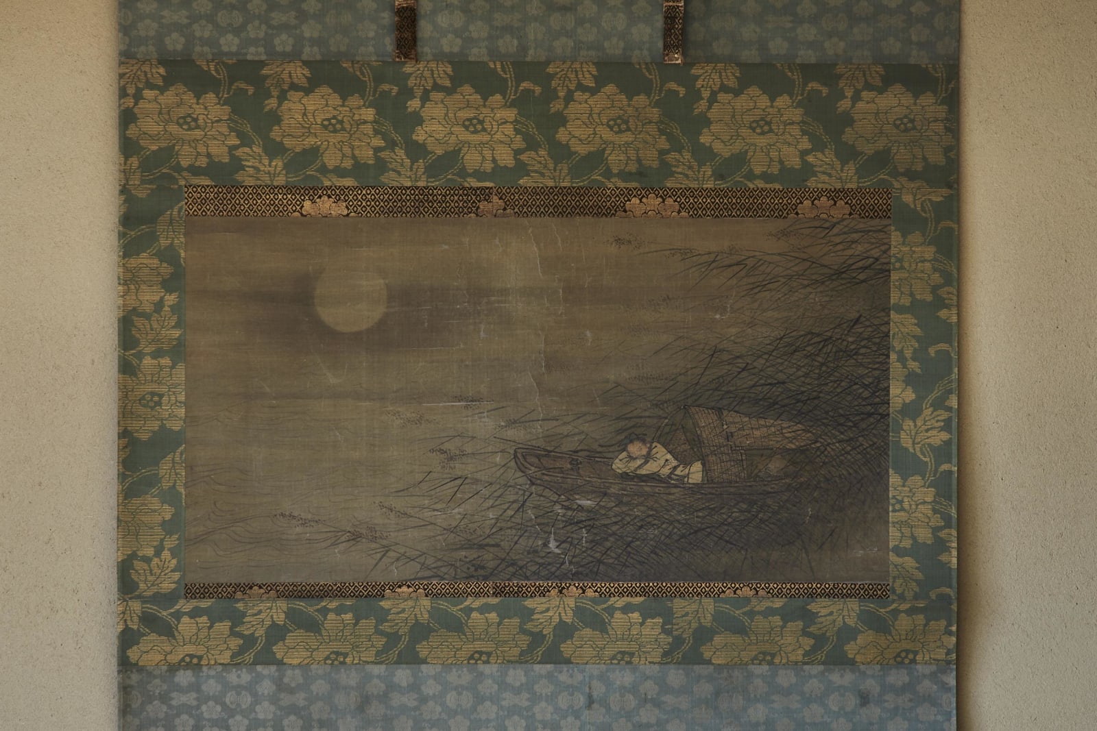 Attributed to Dai Jin, Sleeping on a Boat Within the Reeds