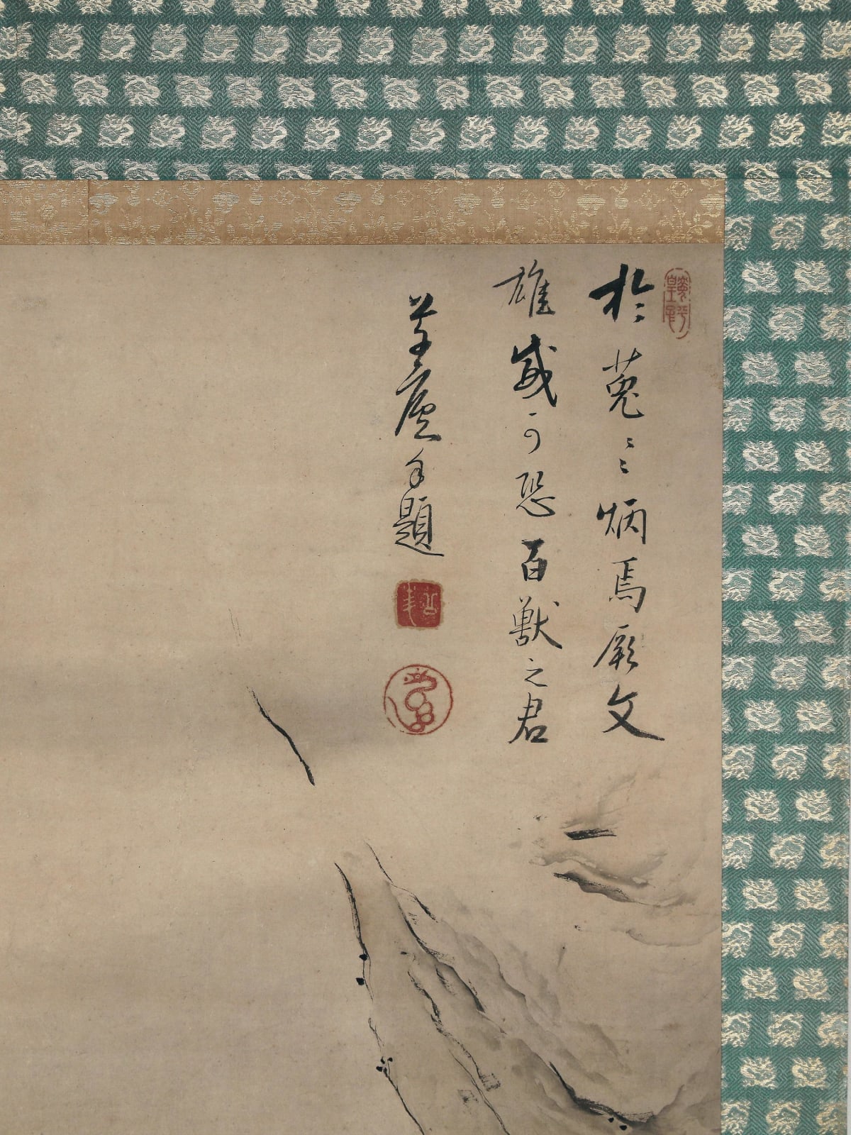 Painting by Nagasawa Rosetsu (1754–1799) ; Inscription by Ryu Soro (1715–1792), Tiger