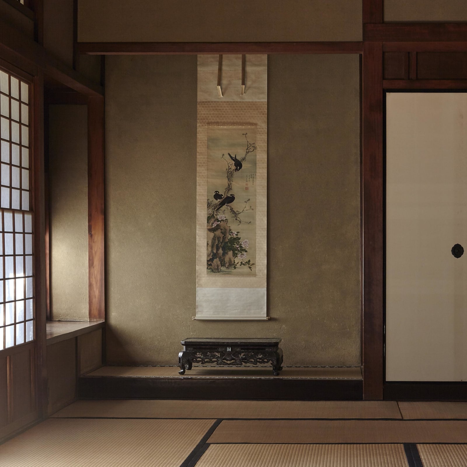 Sen Hittō (d. 1764) , Roses and Mynas