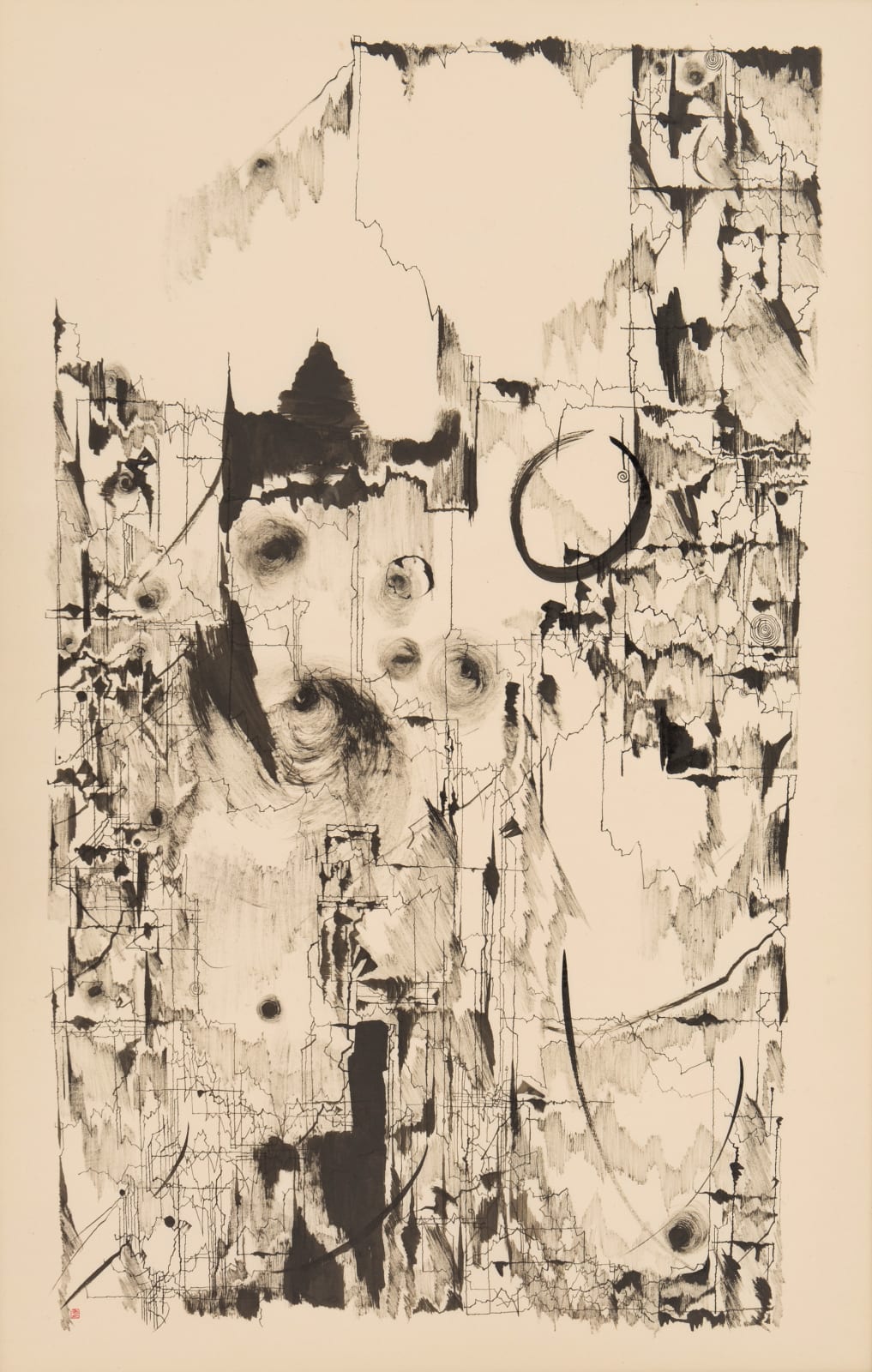 石川九楊 Ishikawa Kyuyoh (b. 1945), After 9. 11 Attacks II, 2004