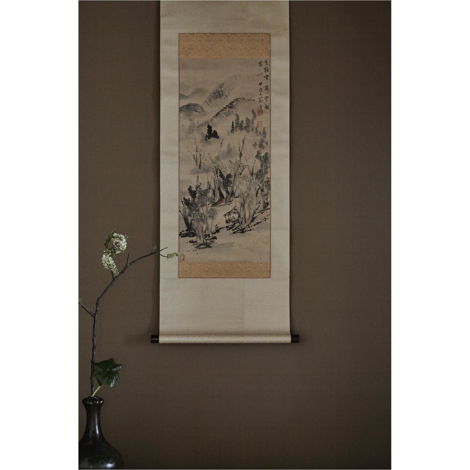 Ike no Taiga (1723–1776) , Visiting a Friend in His Riverside Hermitage in Spring
