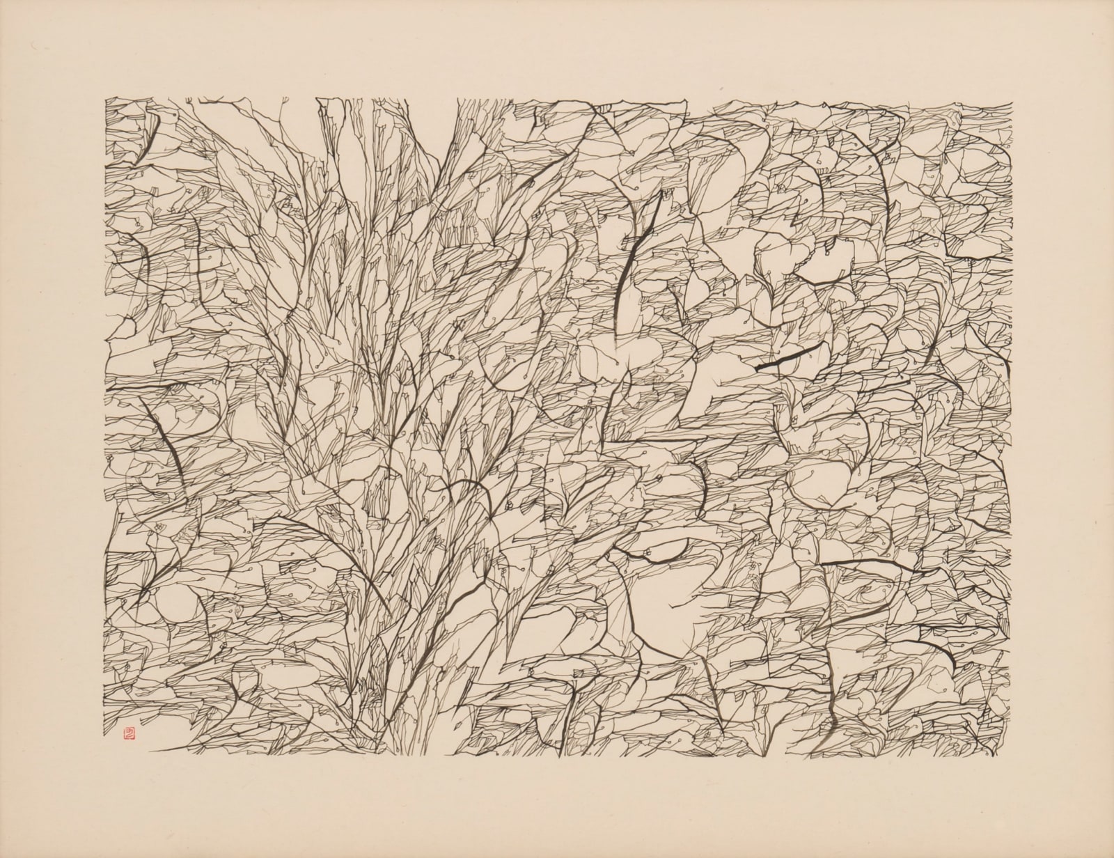 石川九楊 Ishikawa Kyuyoh (b. 1945), The Tale of Genji II, Miyuki (Imperial excursion), 1994