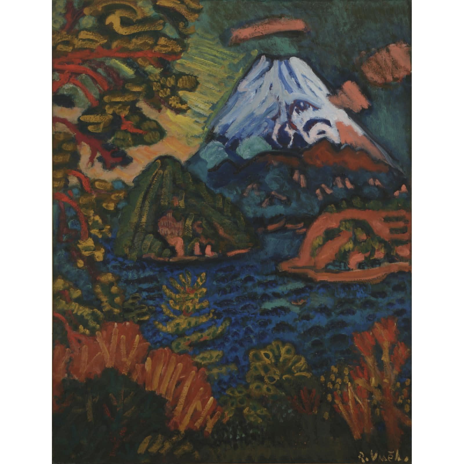 Umehara Ryūzaburō (1888–1986) , Mount Fuji from Uchiura Bay