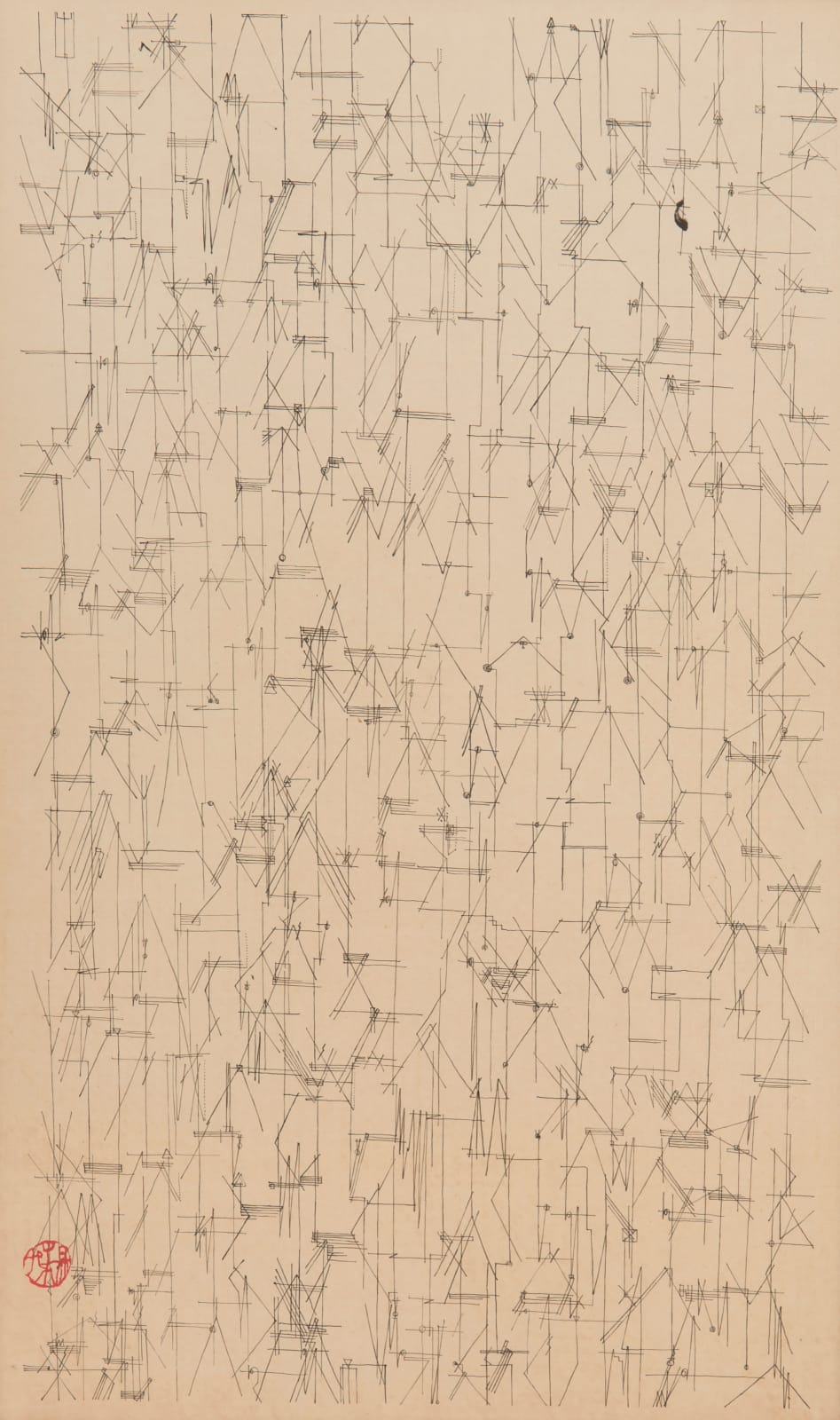 石川九楊 Ishikawa Kyuyoh (b. 1945), Hagakure (Hidden among leaves) No. 2, 1990