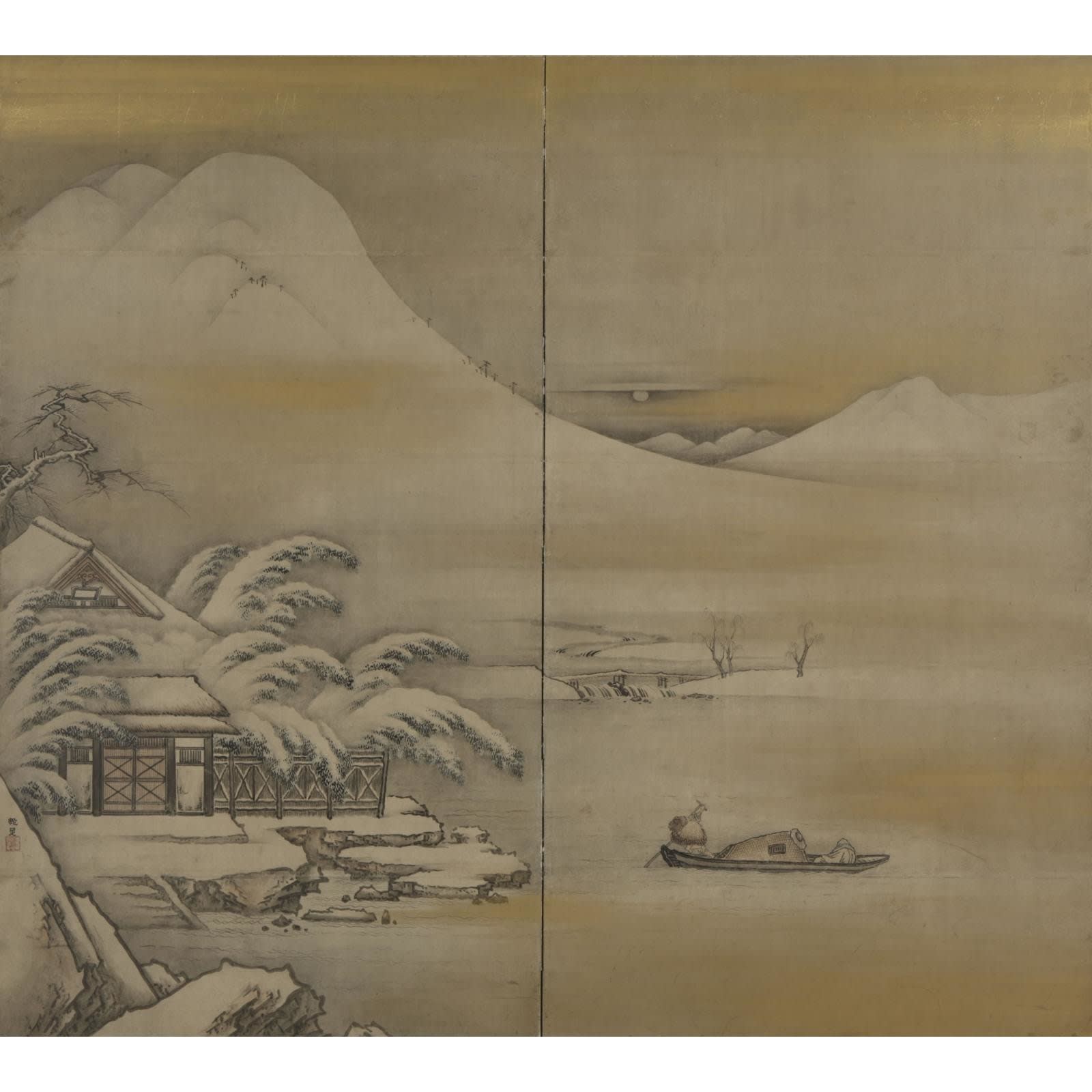 Kanō Sansetsu (1590–1651) , Wang Ziyou Visits Dai Andao