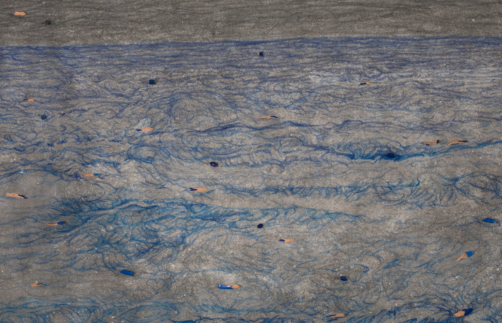 Shi Jin-Hua, Pen Walking #182 Ocean, 2020-2022