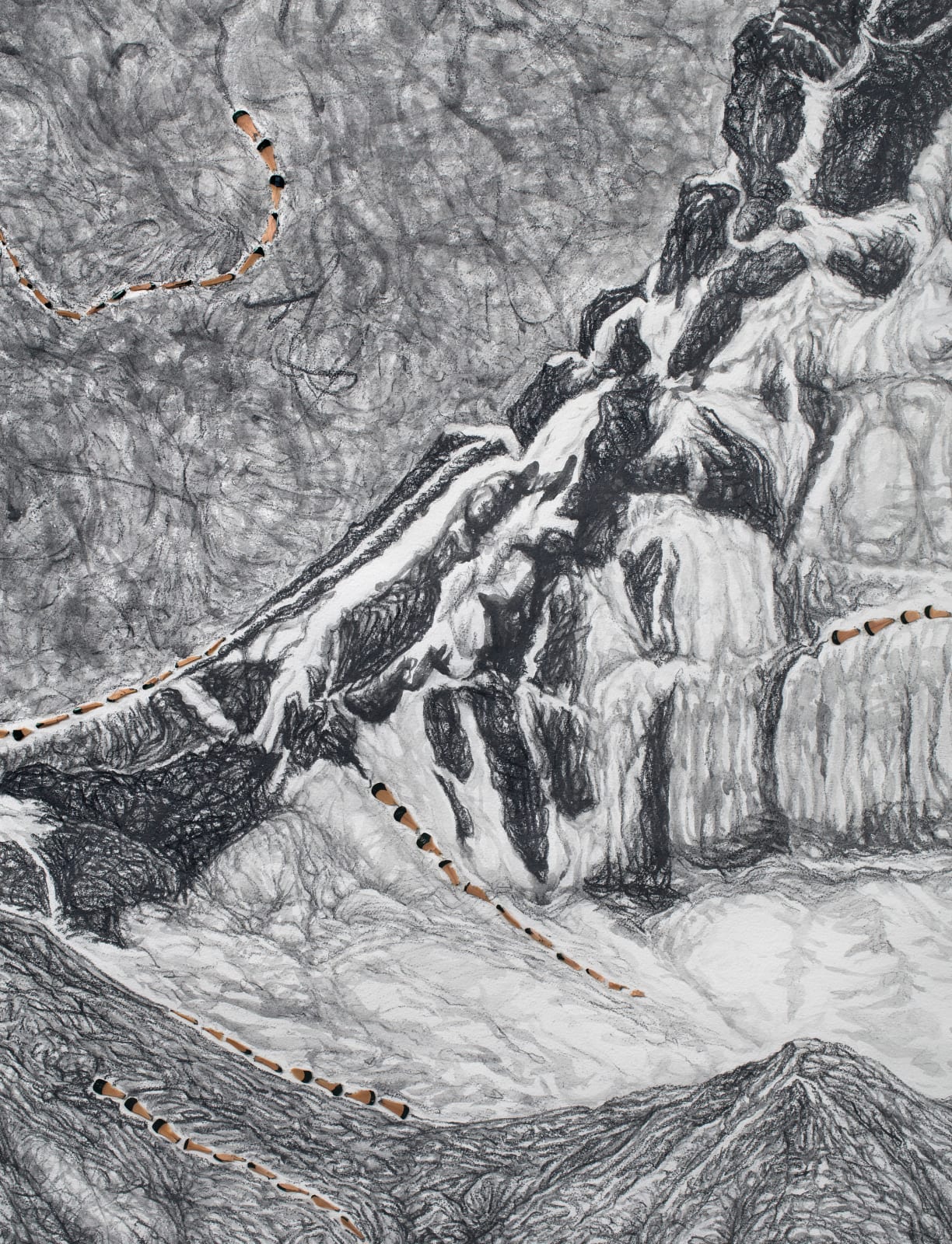 Shi Jin-Hua, Pen Walking #180, 2015-2022