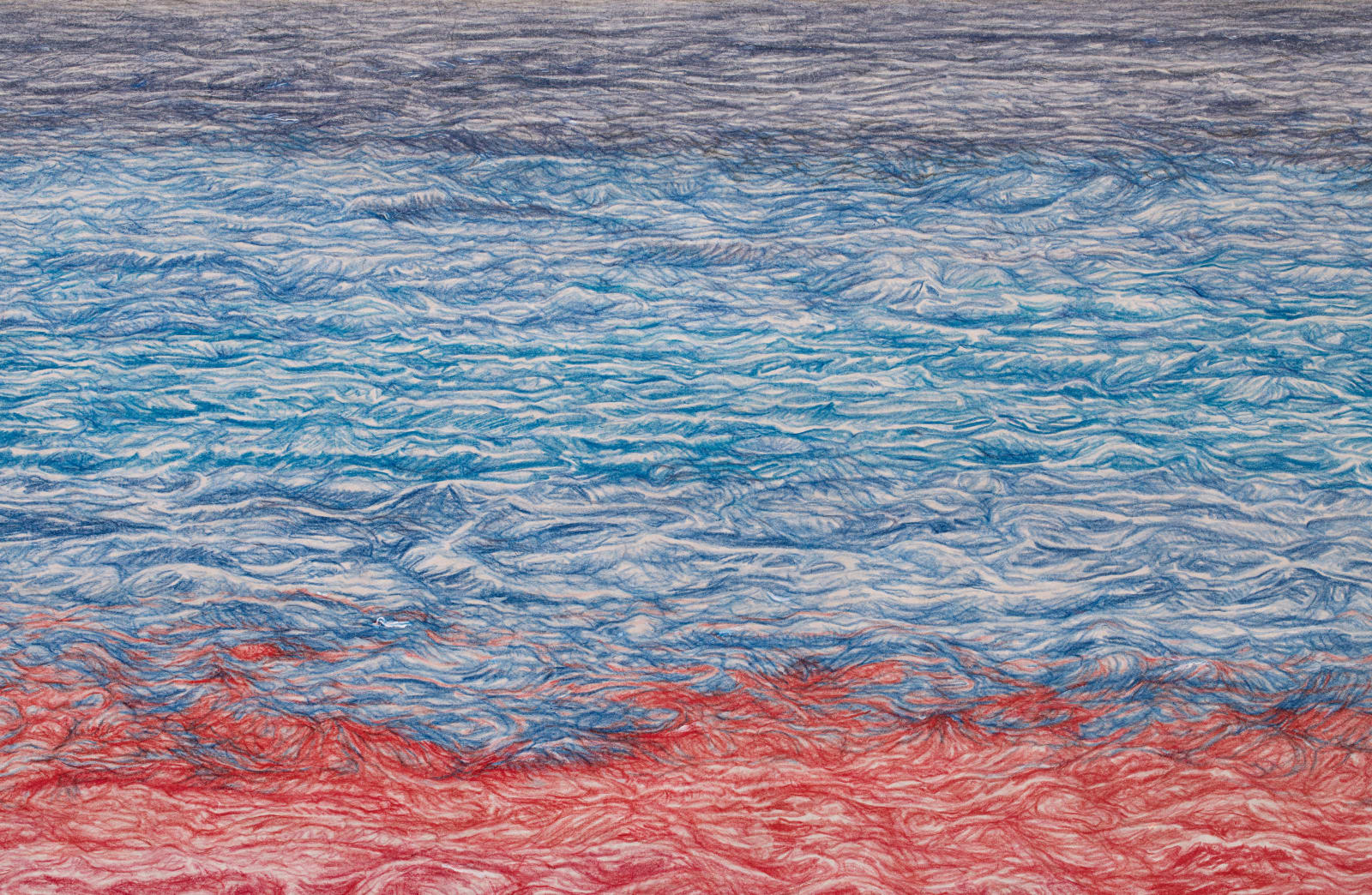 Shi Jin-Hua, Pen Walking #182 Ocean, 2020-2022
