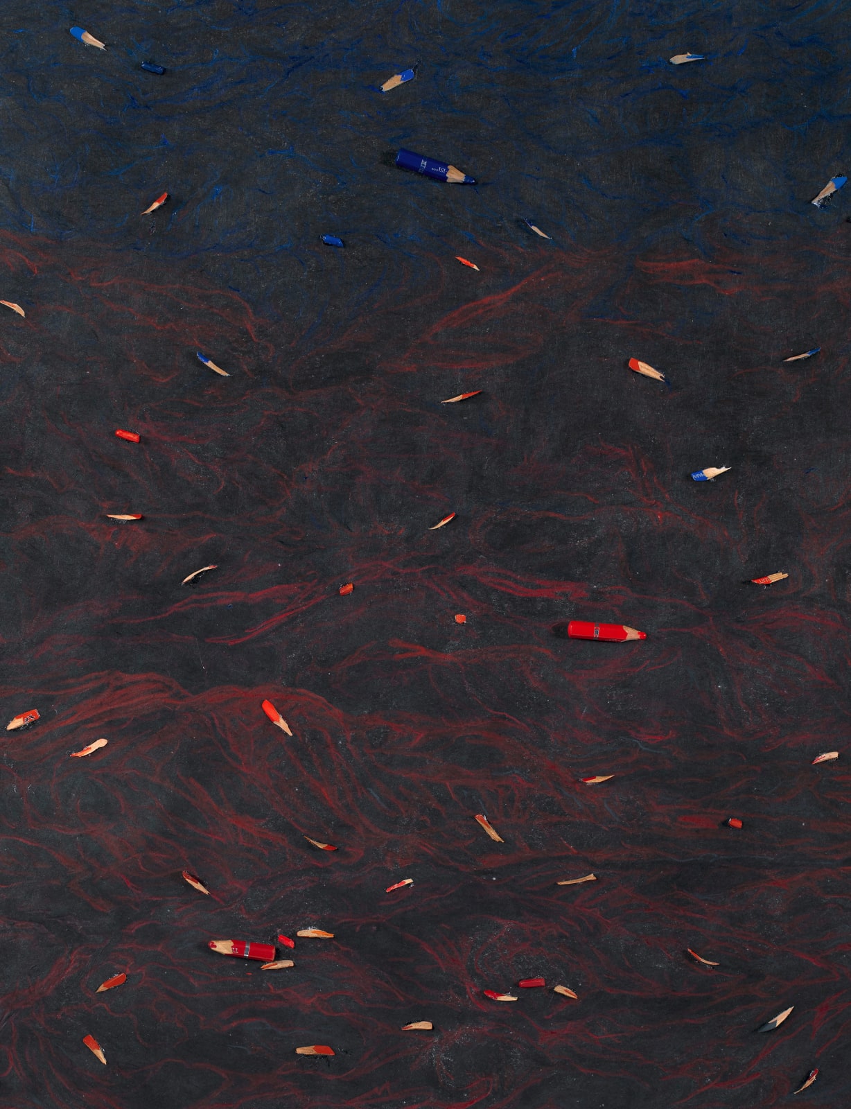 Shi Jin-Hua, Pen Walking #182 Ocean, 2020-2022