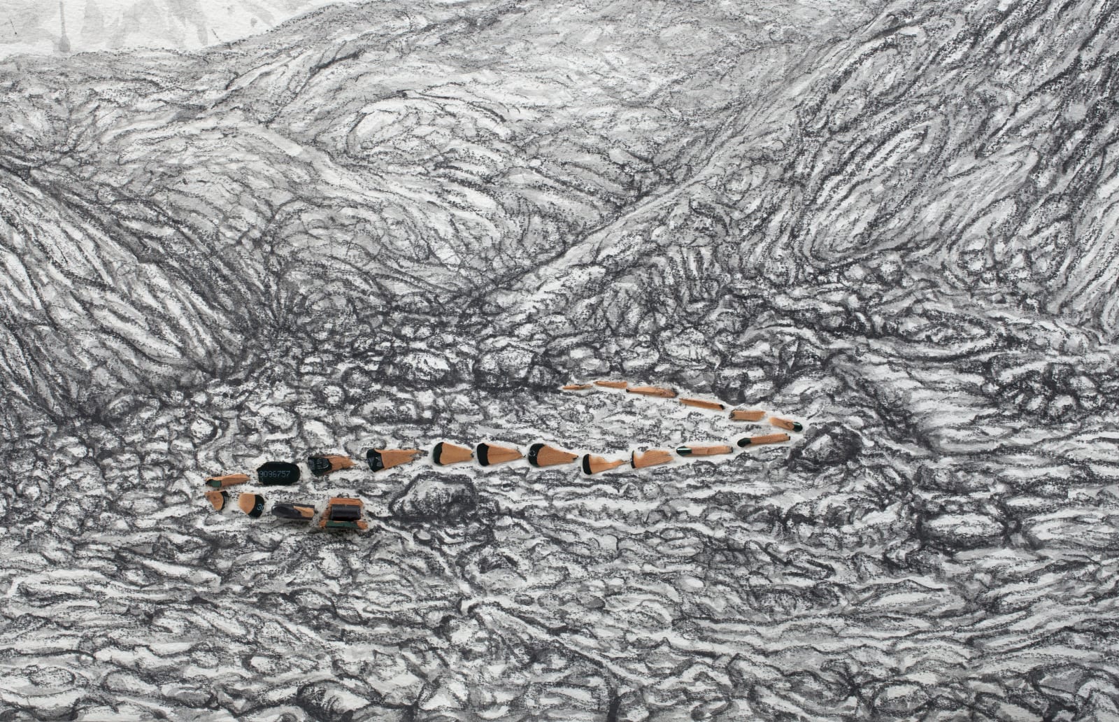 Shi Jin-Hua, Pen Walking #180, 2015-2022