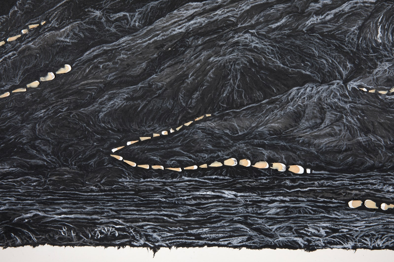 Shi Jin-Hua, Pen Walking #173 The Picture of Unclouded Moon and Blowing Snow, 2019-2020