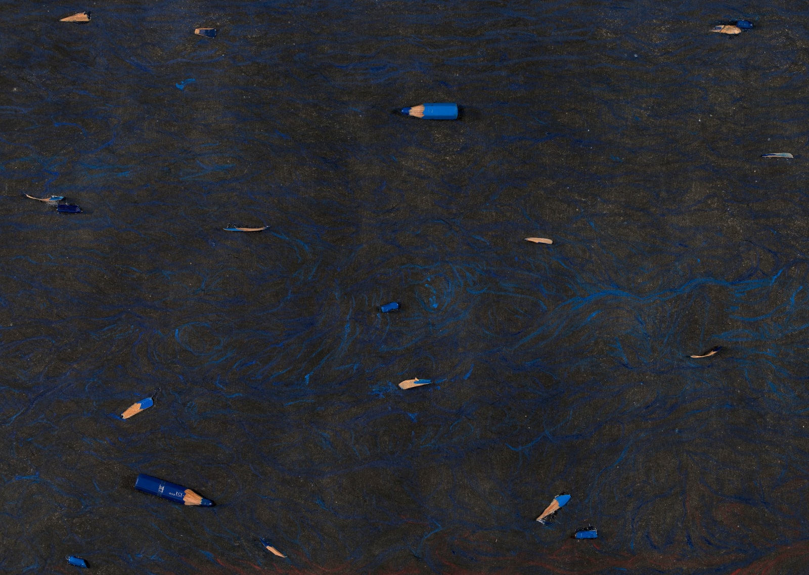 Shi Jin-Hua, Pen Walking #182 Ocean, 2020-2022