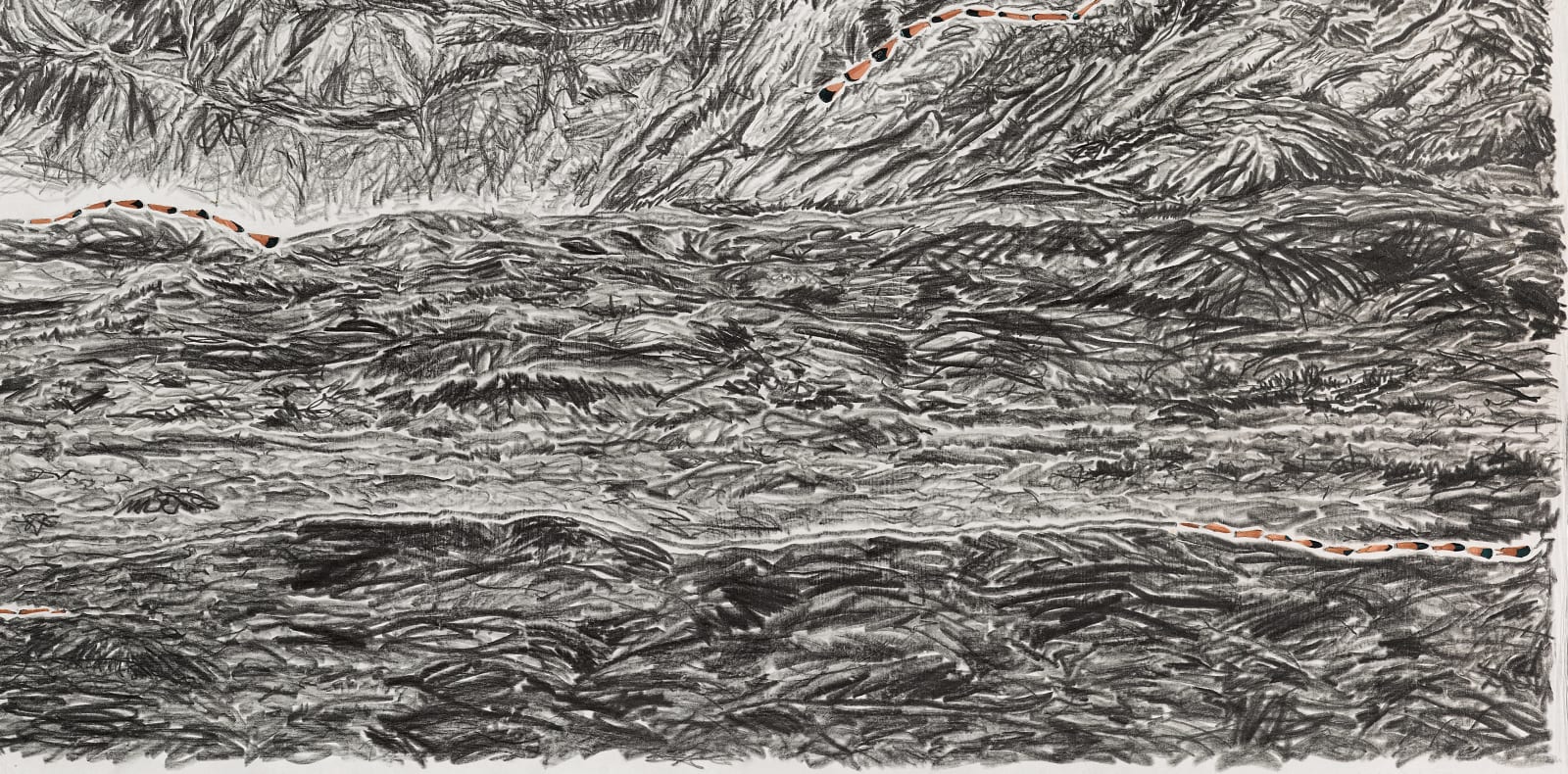 Shi Jin-Hua, Pen Walking #160, 2016-2017