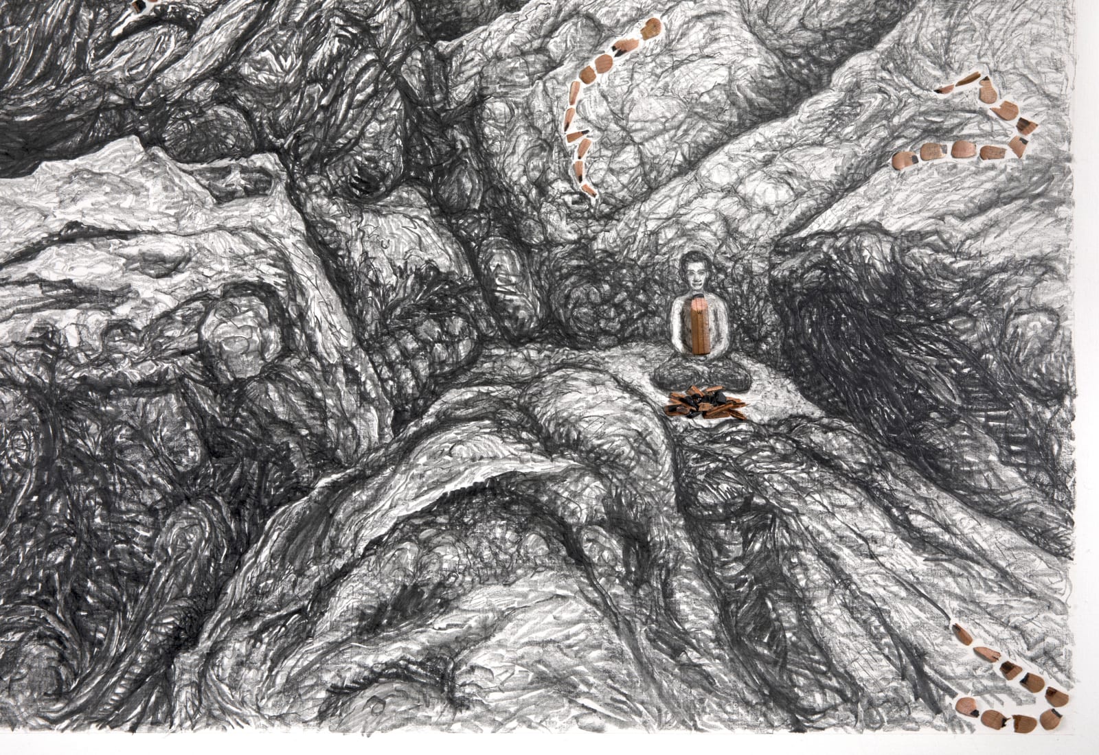 Shi Jin-Hua, Giacometti Sat Under the Alps, 2019