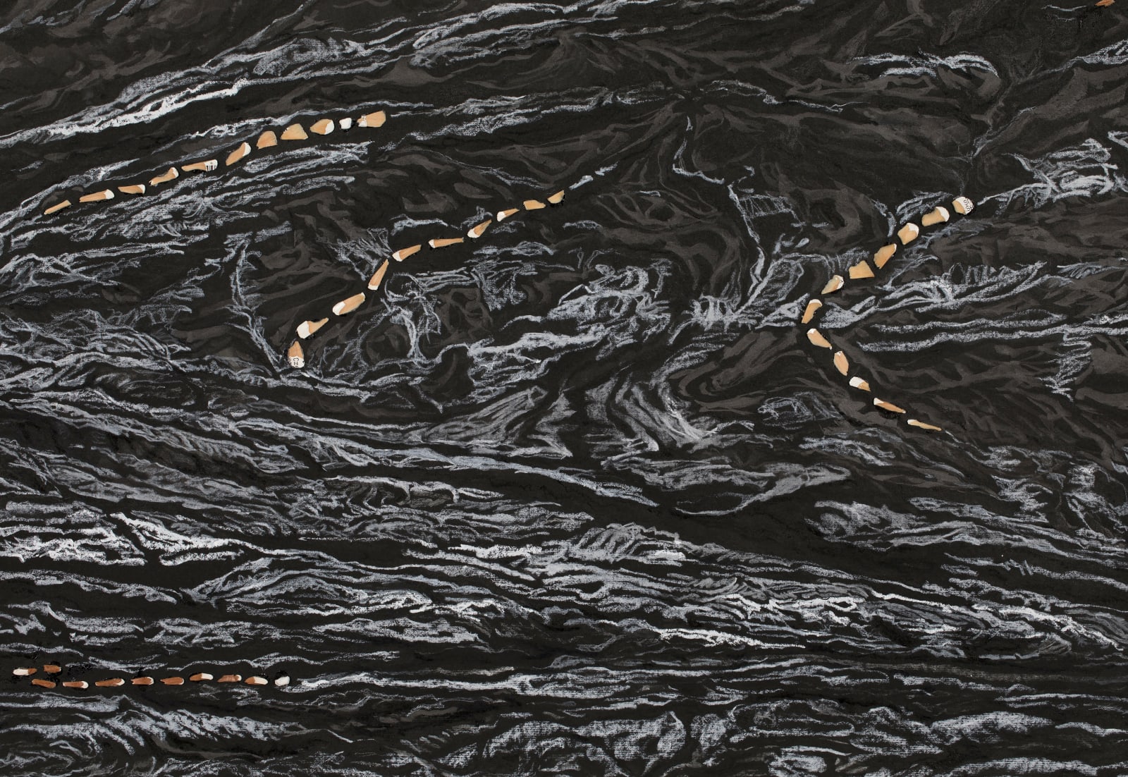 Shi Jin-Hua, Pen Walking #183 The Tranquil Peak and Serene Ridges, 2022