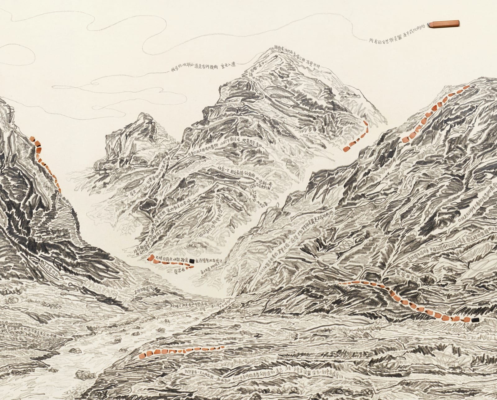 Shi Jin-Hua, Pen Walking #163, 2012-2016