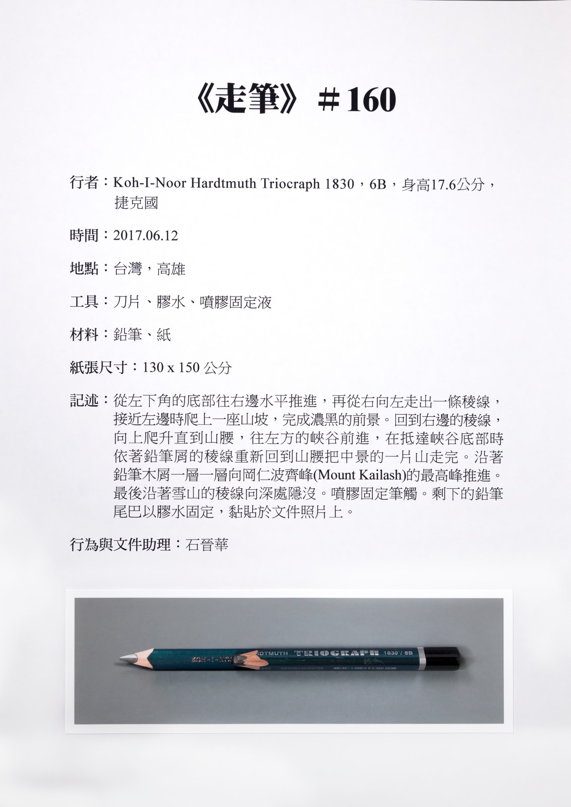 Shi Jin-Hua, Pen Walking #160, 2016-2017