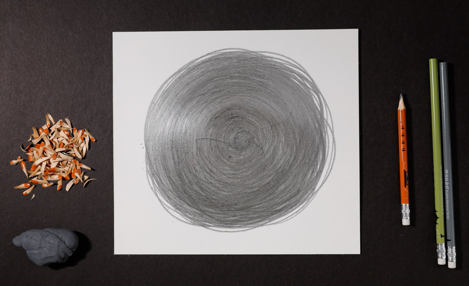 Shi Jin-Hua, Heart Sutra Mantra Core Recitation Kneaded Eraser Ball , 2024
