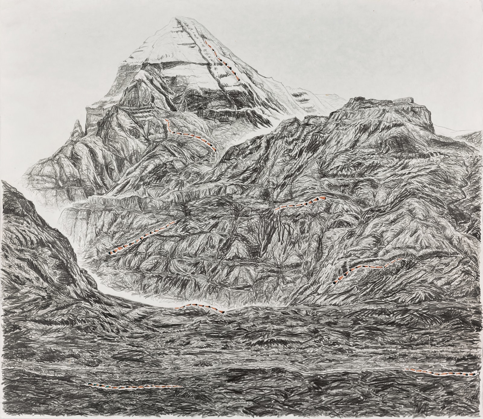 Shi Jin-Hua, Pen Walking #160, 2016-2017