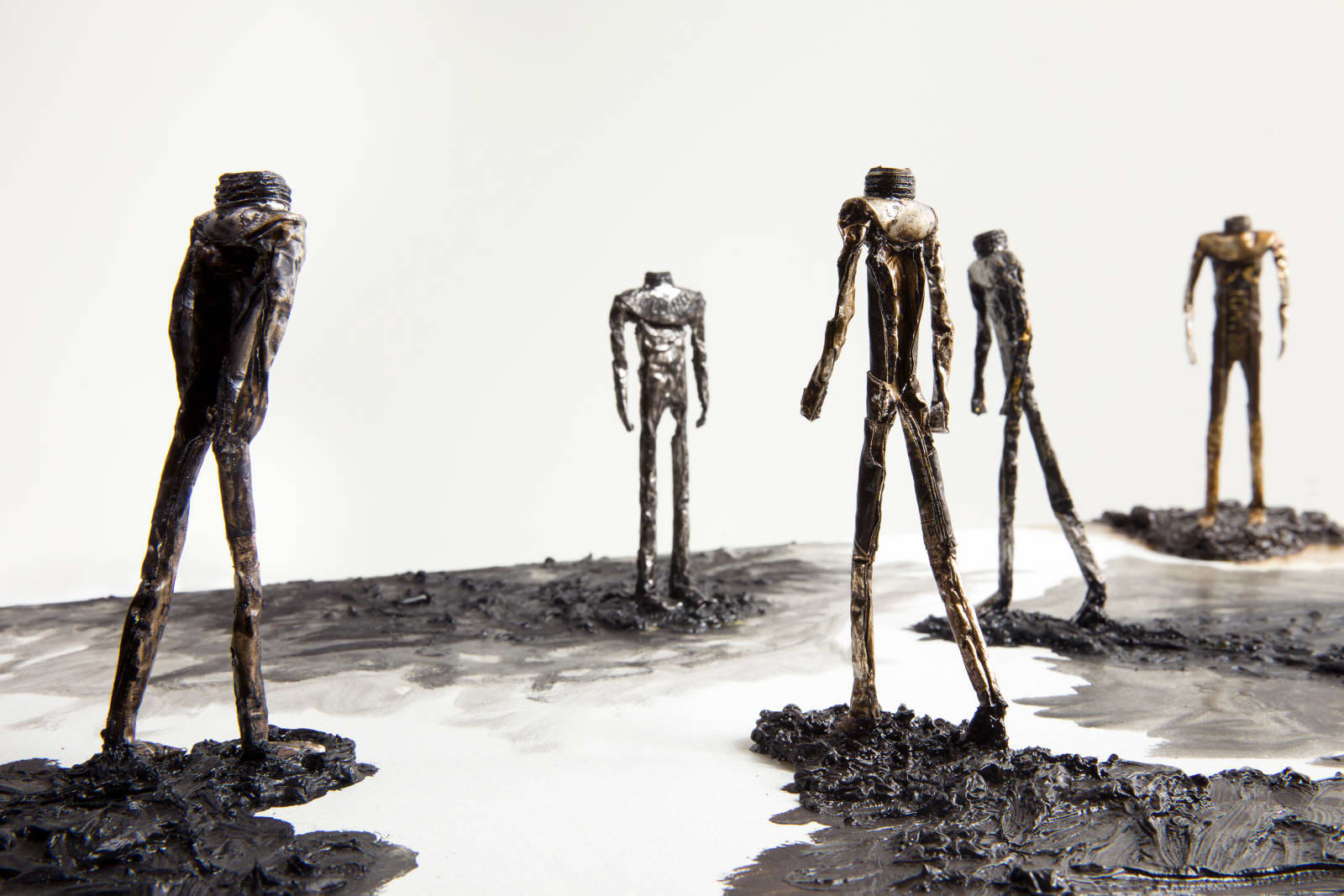 Shi Jin-Hua, Five Walkers in the Square , 2018-2019