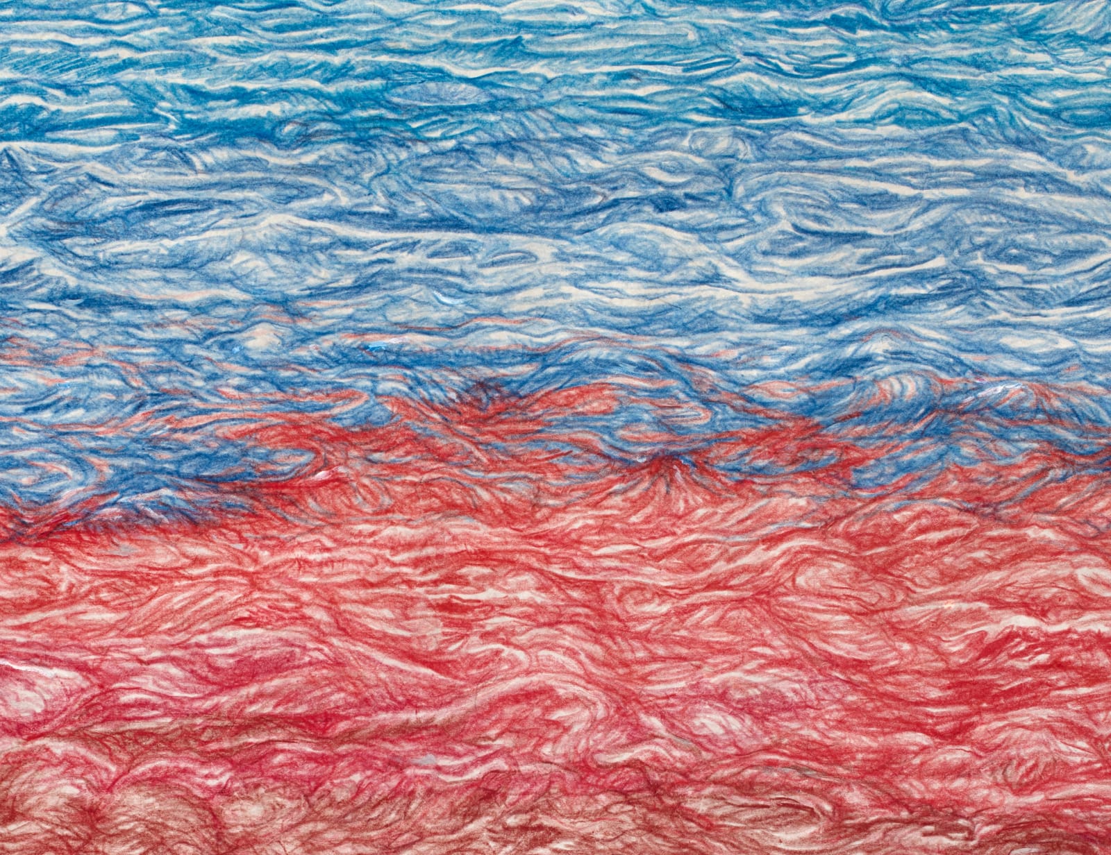 Shi Jin-Hua, Pen Walking #182 Ocean, 2020-2022