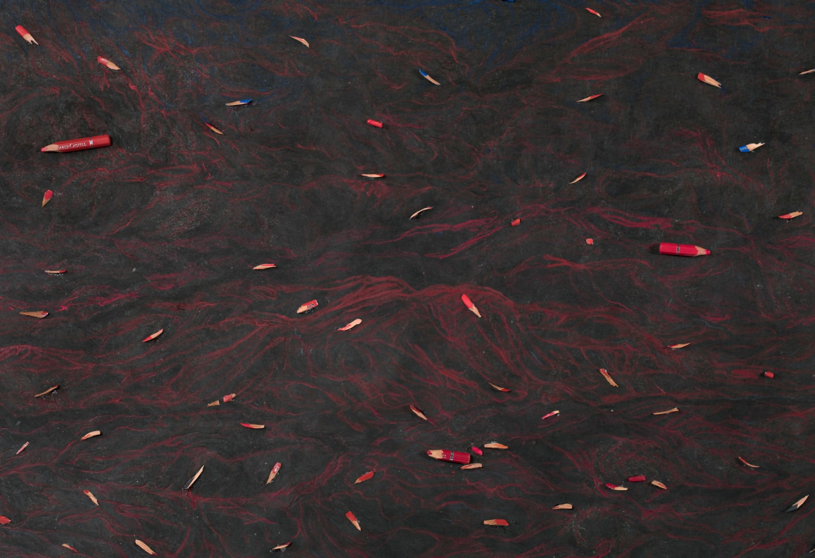 Shi Jin-Hua, Pen Walking #182 Ocean, 2020-2022