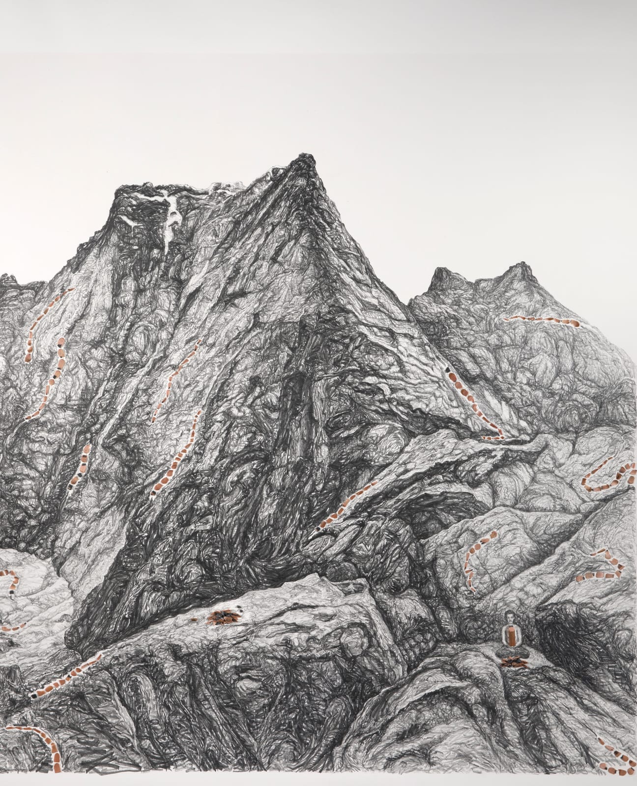 Shi Jin-Hua, Giacometti Sat Under the Alps, 2019