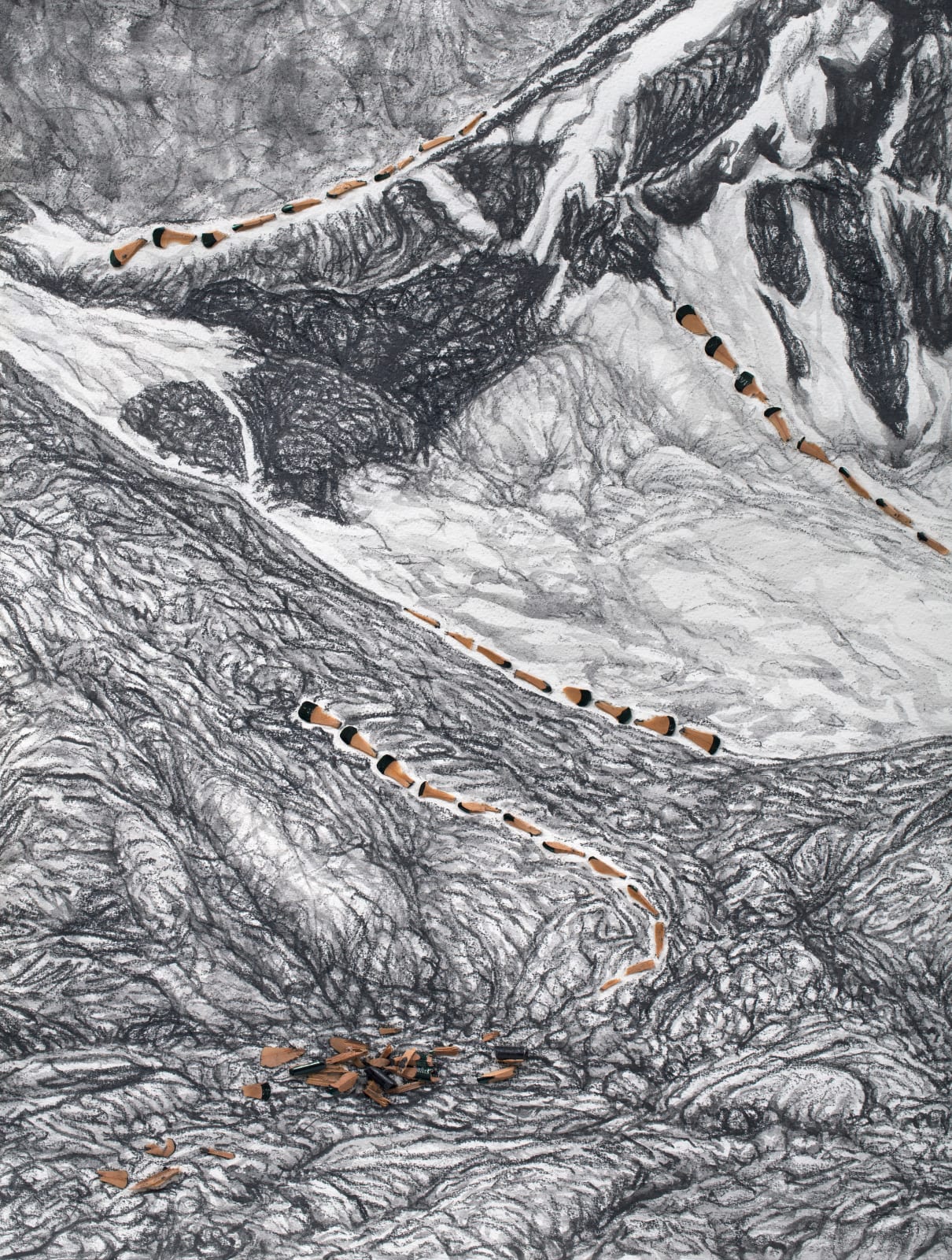 Shi Jin-Hua, Pen Walking #180, 2015-2022