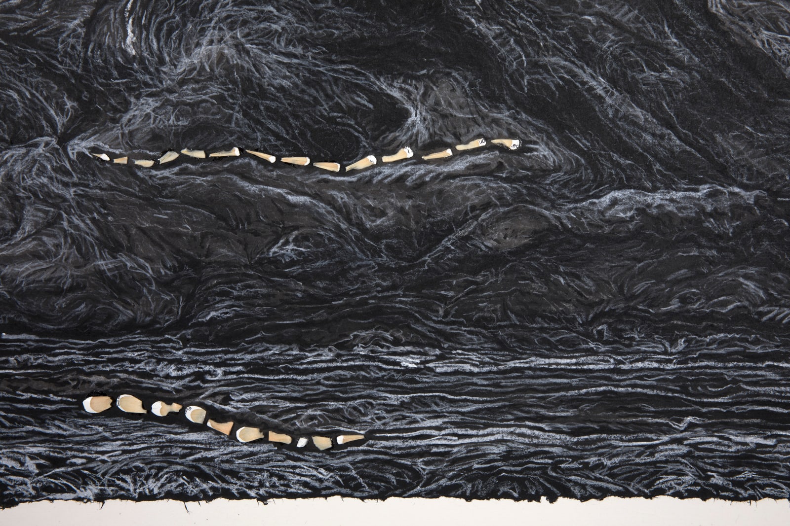 Shi Jin-Hua, Pen Walking #173 The Picture of Unclouded Moon and Blowing Snow, 2019-2020
