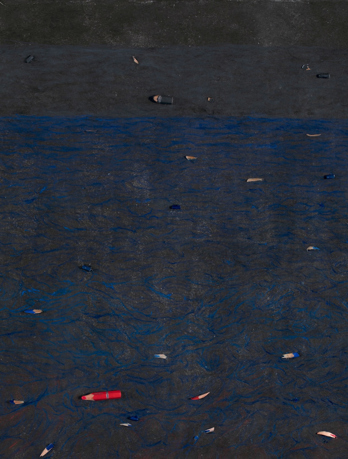Shi Jin-Hua, Pen Walking #182 Ocean, 2020-2022