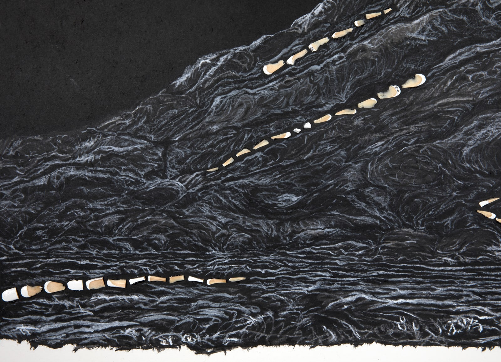 Shi Jin-Hua, Pen Walking #173 The Picture of Unclouded Moon and Blowing Snow, 2019-2020