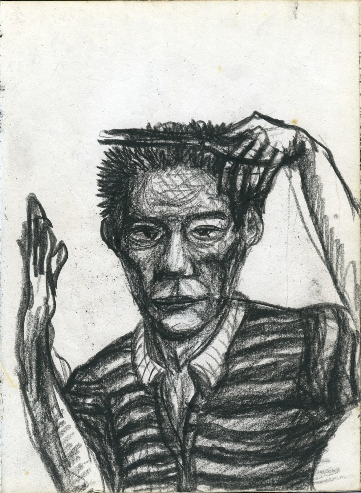 Shi Jin-Hua, A Self-Portrait with Scissors, 2016-2017