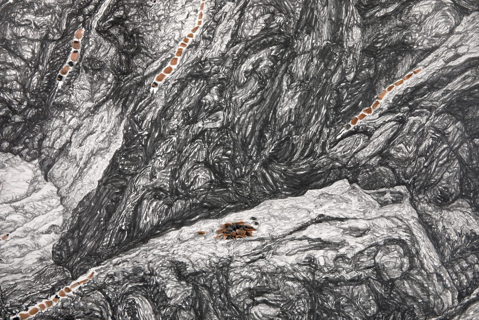Shi Jin-Hua, Giacometti Sat Under the Alps, 2019