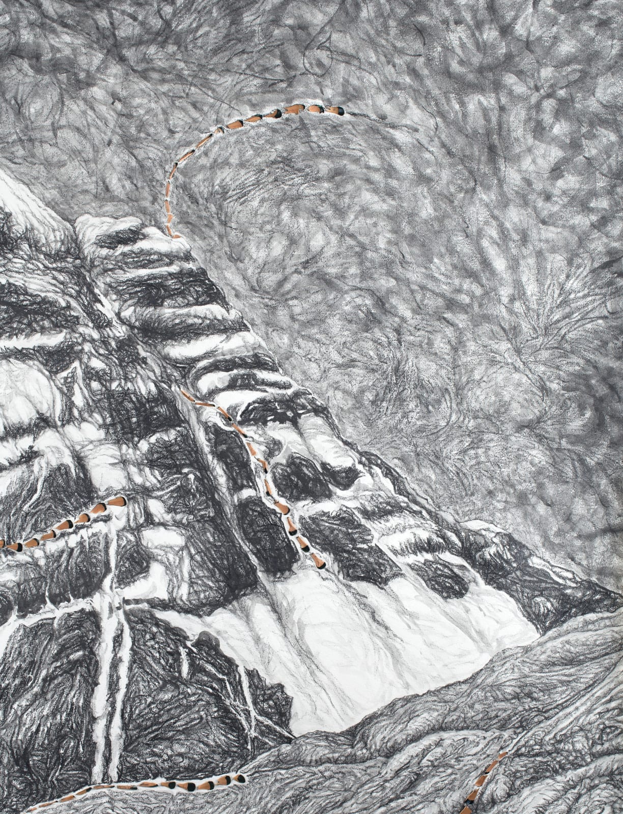 Shi Jin-Hua, Pen Walking #180, 2015-2022