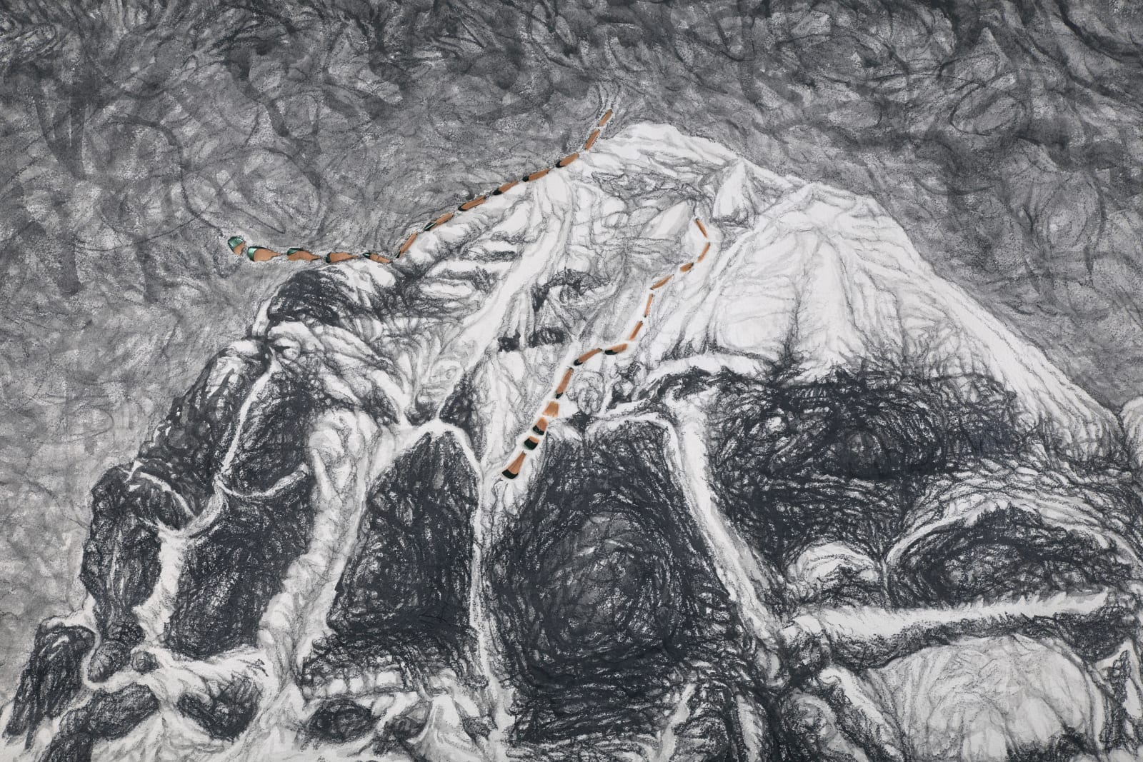 Shi Jin-Hua, Pen Walking #180, 2015-2022