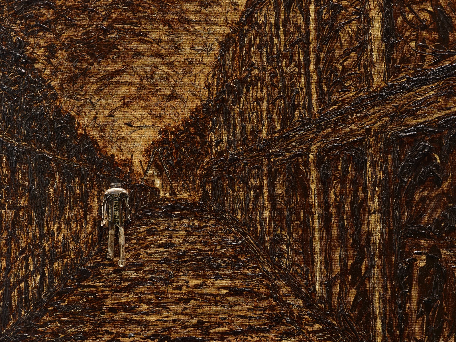 Shi Jin-Hua, Walking in the Alley Alongside the Railway, 2016