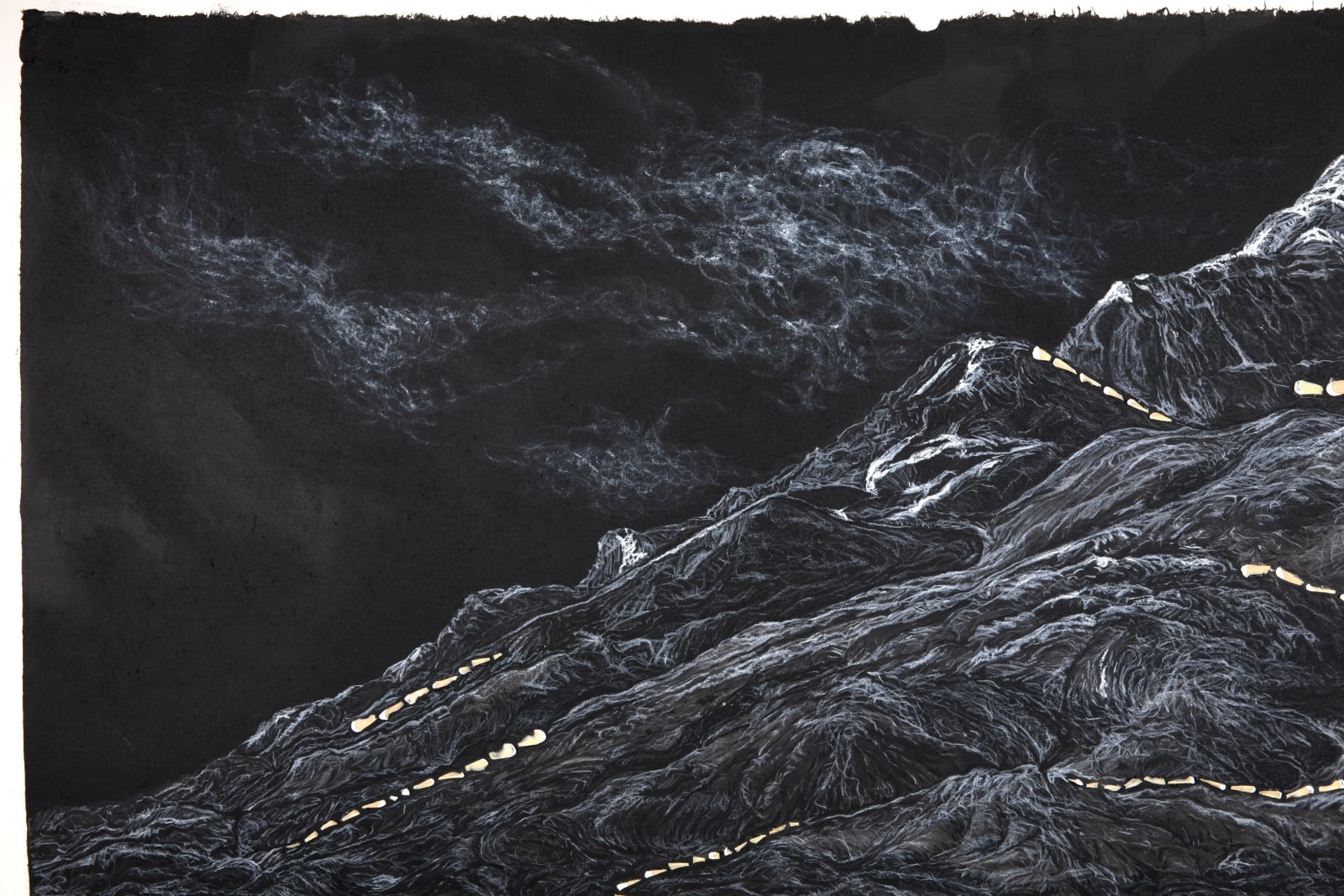Shi Jin-Hua, Pen Walking #173 The Picture of Unclouded Moon and Blowing Snow, 2019-2020