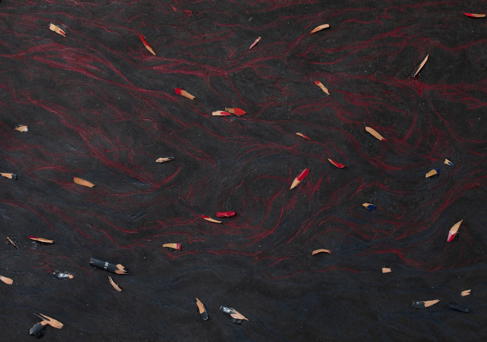 Shi Jin-Hua, Pen Walking #182 Ocean, 2020-2022
