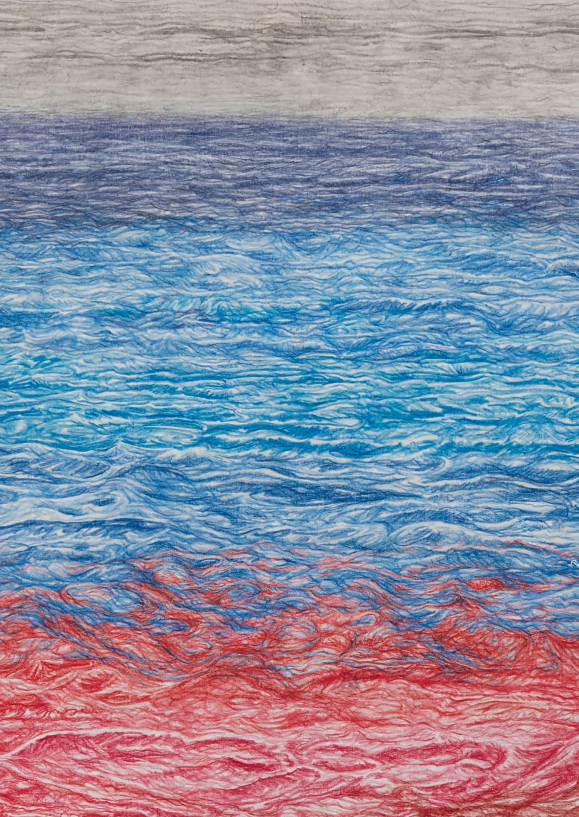 Shi Jin-Hua, Pen Walking #182 Ocean, 2020-2022