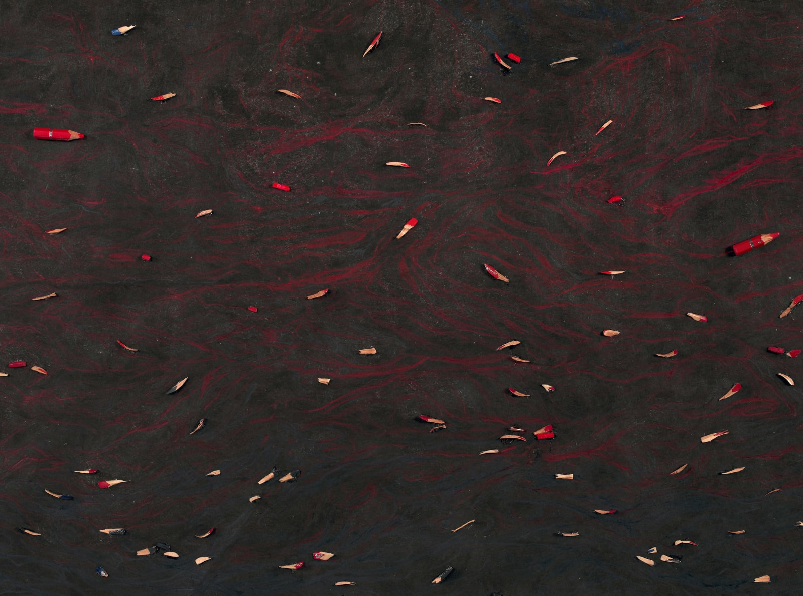 Shi Jin-Hua, Pen Walking #182 Ocean, 2020-2022