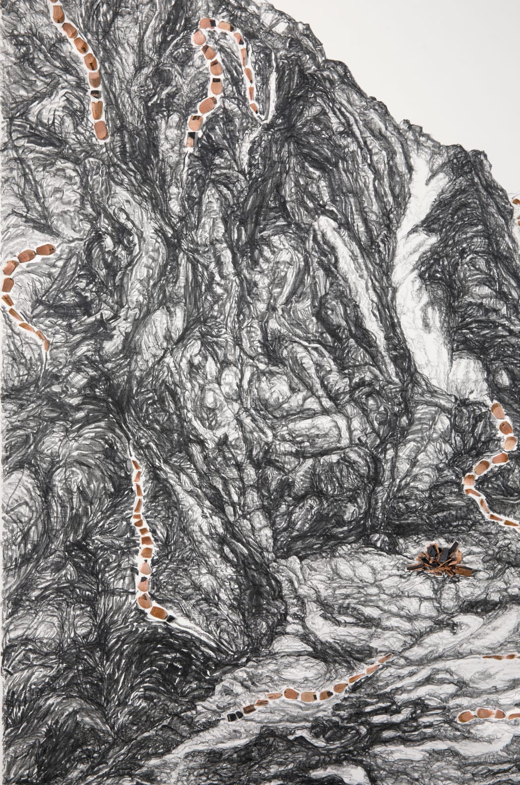 Shi Jin-Hua, Giacometti Sat Under the Alps, 2019