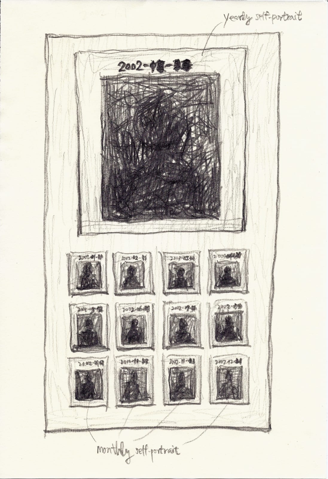 Shi Jin-Hua, The Denial One-Self-Portrait Journal, 2002-2022