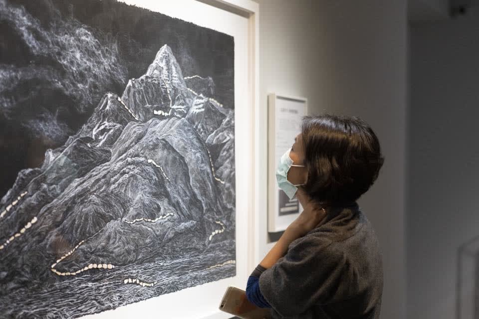 Shi Jin-Hua, Pen Walking #173 The Picture of Unclouded Moon and Blowing Snow, 2019-2020