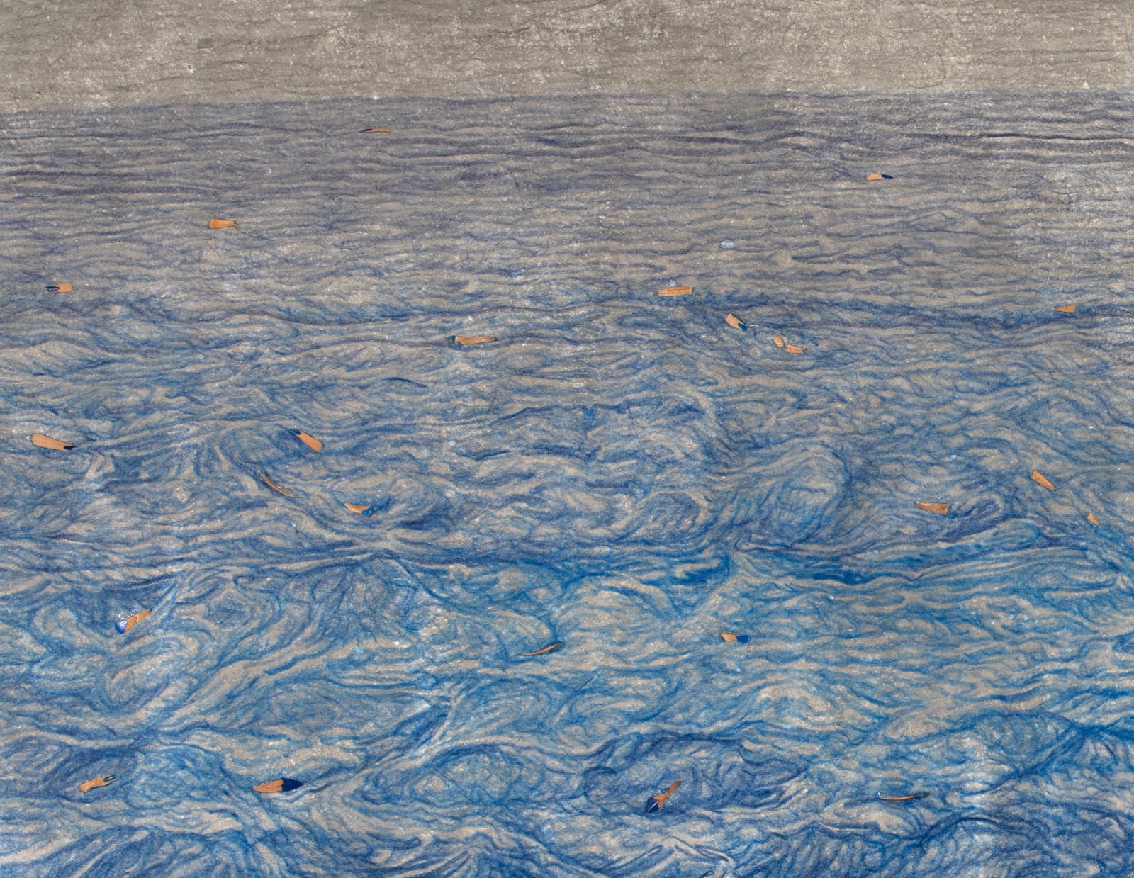 Shi Jin-Hua, Pen Walking #182 Ocean, 2020-2022