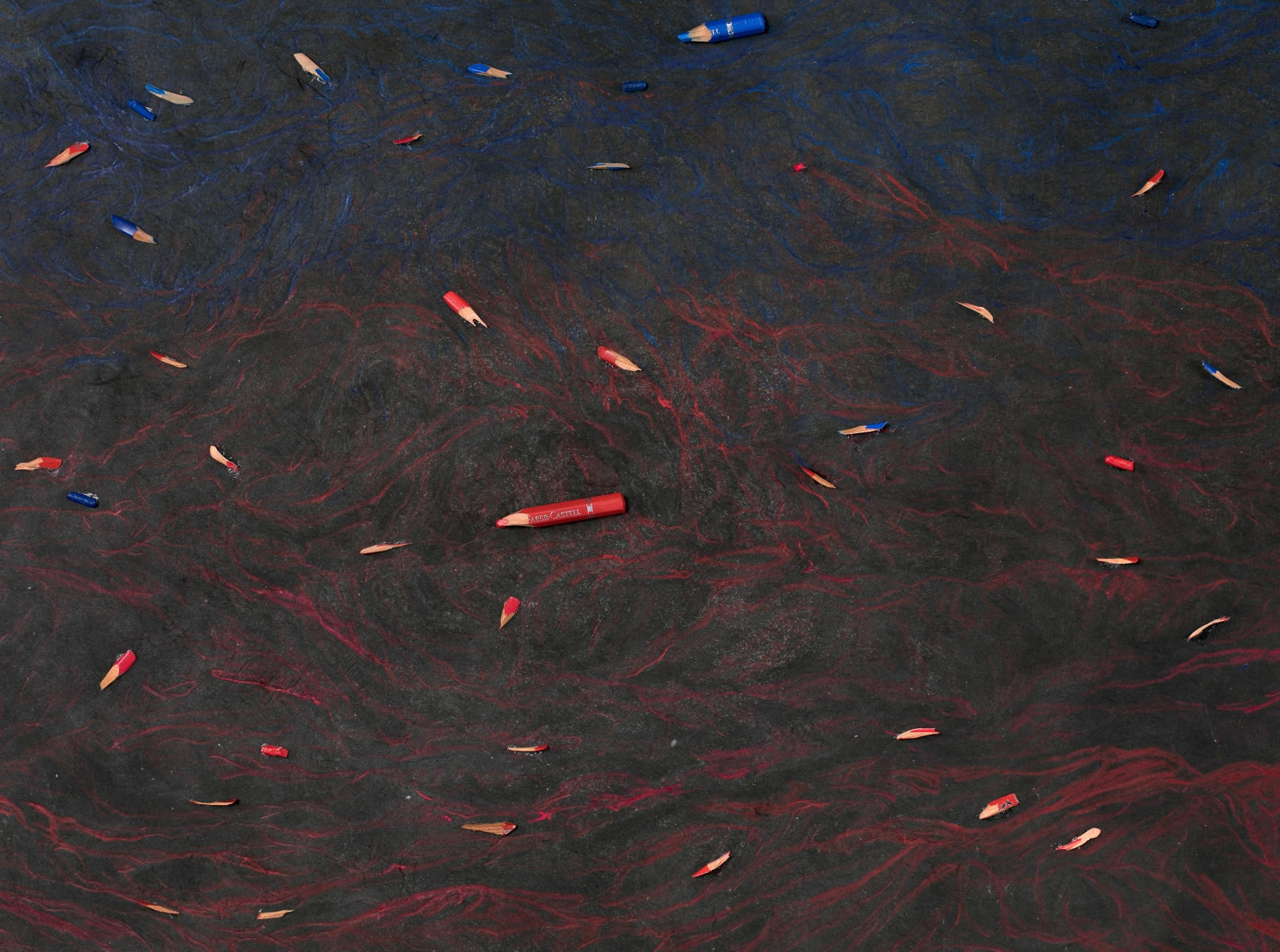 Shi Jin-Hua, Pen Walking #182 Ocean, 2020-2022