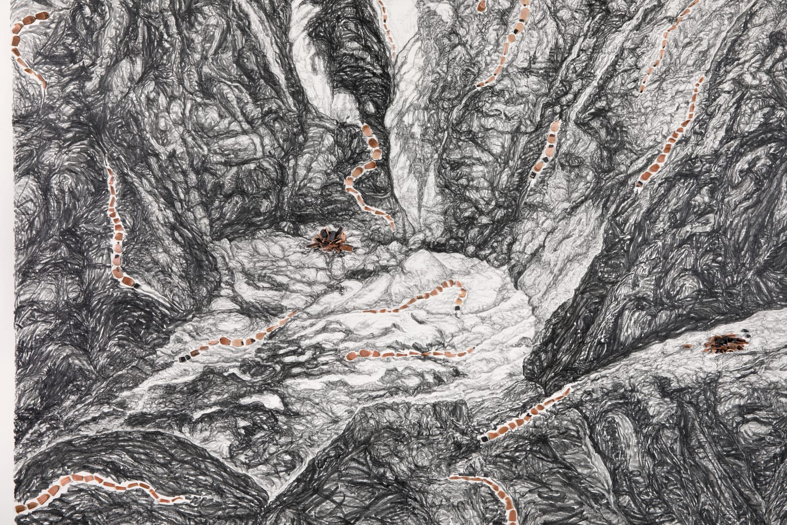 Shi Jin-Hua, Giacometti Sat Under the Alps, 2019