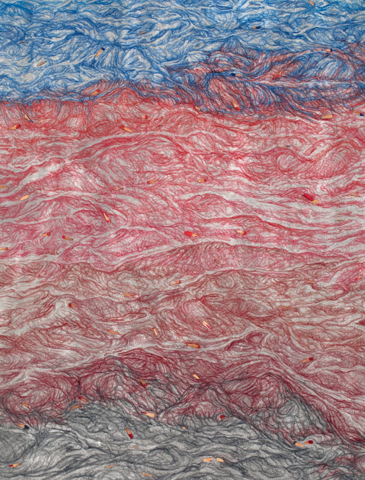Shi Jin-Hua, Pen Walking #182 Ocean, 2020-2022