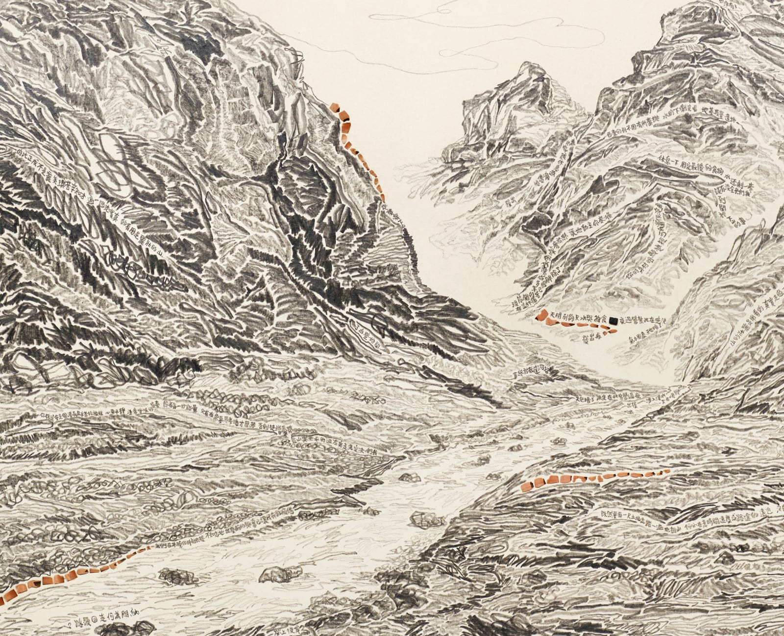 Shi Jin-Hua, Pen Walking #163, 2012-2016