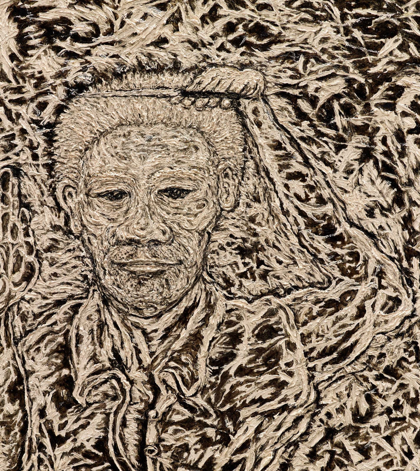 Shi Jin-Hua, A Self-Portrait with Scissors, 2016-2017